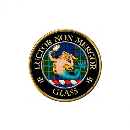 Glass Scottish Clan Crest Pin Badge