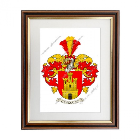 Gonzalez (Spain) Coat of Arms Framed Print