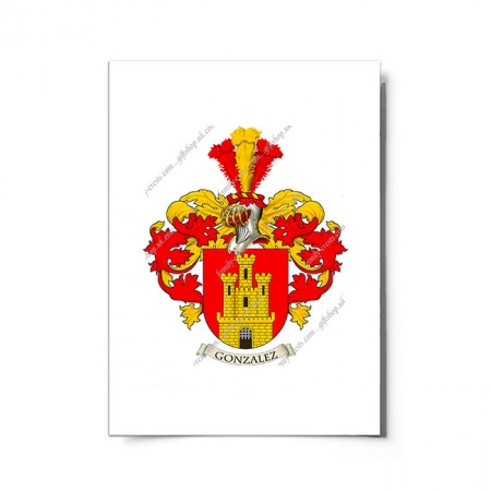 Gonzalez (Spain) Coat of Arms Print