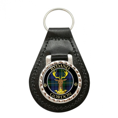 Gordon Scottish Clan Crest Leather Key Fob