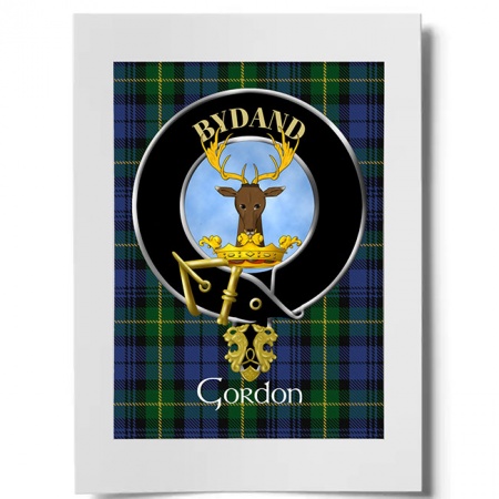 Gordon Scottish Clan Crest Ready to Frame Print