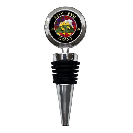 Grant (English Motto) Scottish Clan Crest Bottle Stopper