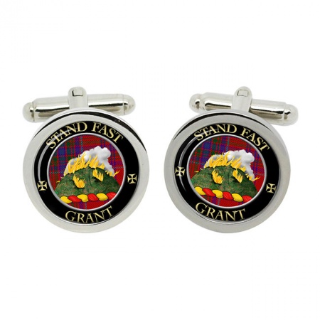 Grant (English Motto) Scottish Clan Crest Cufflinks