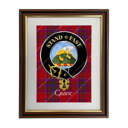 Grant (English Motto Scottish Clan Crest Framed Print