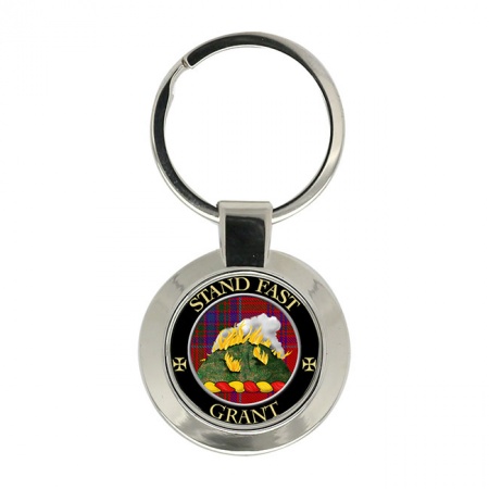 Grant (English Motto) Scottish Clan Crest Key Ring