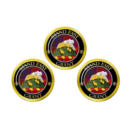 Grant (English Motto) Scottish Clan Crest Golf Ball Markers