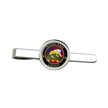 Grant (English Motto) Scottish Clan Crest Tie Clip