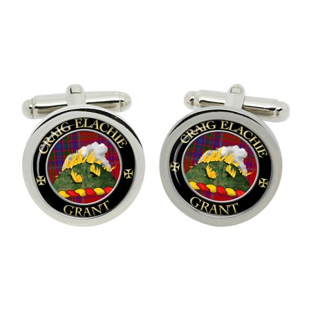 Grant (Gaelic Motto) Scottish Clan Crest Cufflinks