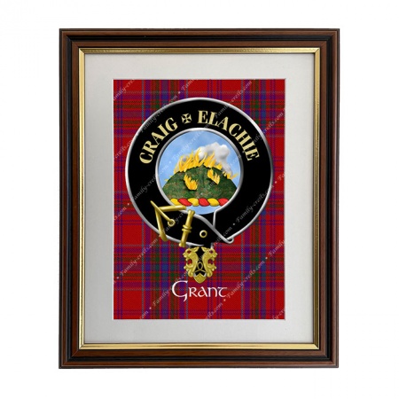 Grant (Gaelic Motto Scottish Clan Crest Framed Print