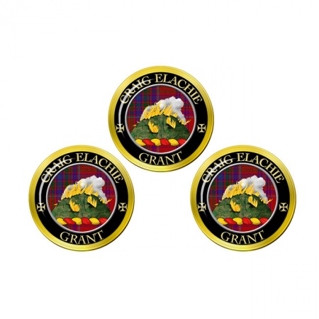 Grant (Gaelic Motto) Scottish Clan Crest Golf Ball Markers