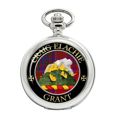 Grant (Gaelic Motto) Scottish Clan Crest Pocket Watch