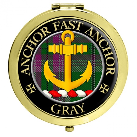 Gray Scottish Clan Crest Compact Mirror