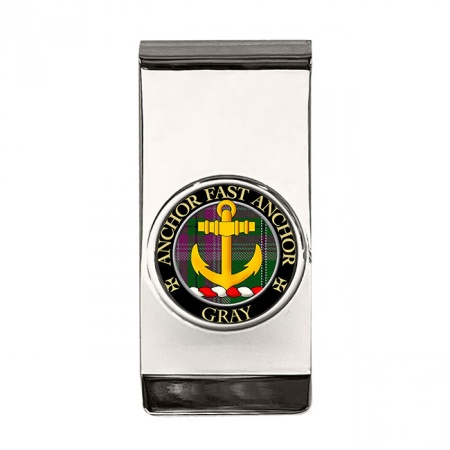 Gray Scottish Clan Crest Money Clip