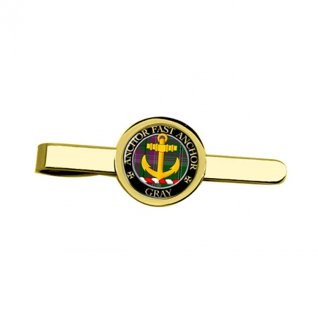 Gray Scottish Clan Crest Tie Clip