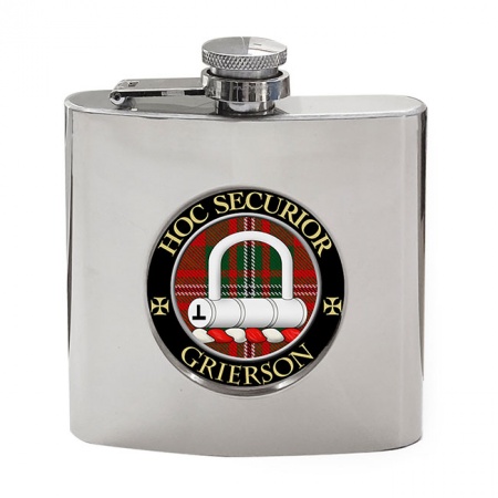 Grierson Scottish Clan Crest Hip Flask