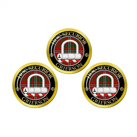 Grierson Scottish Clan Crest Golf Ball Markers