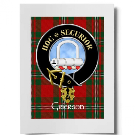 Grierson Scottish Clan Crest Ready to Frame Print
