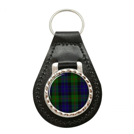 Gunn Scottish Tartan Leather Key Fob