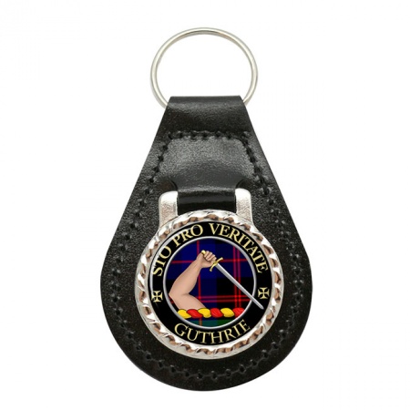 Guthrie Scottish Clan Crest Leather Key Fob