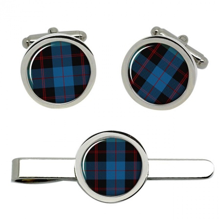 Guthrie Scottish Tartan Cufflinks and Tie Clip Set