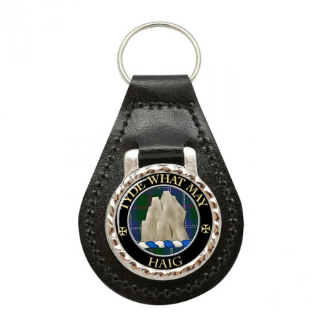 Haig Scottish Clan Crest Leather Key Fob