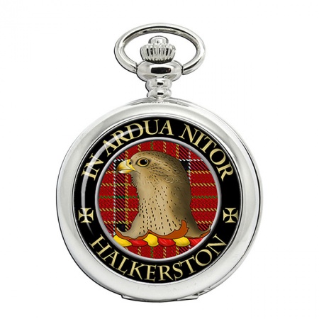 Halkerston Scottish Clan Crest Pocket Watch