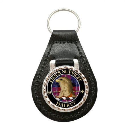 Halket Scottish Clan Crest Leather Key Fob