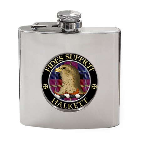 Halkett Scottish Clan Crest Hip Flask