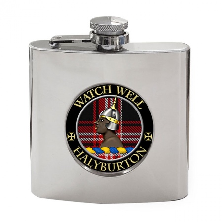 Halyburton Scottish Clan Crest Hip Flask