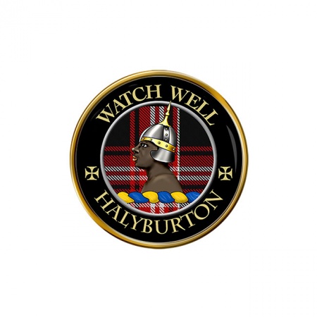 Halyburton Scottish Clan Crest Pin Badge