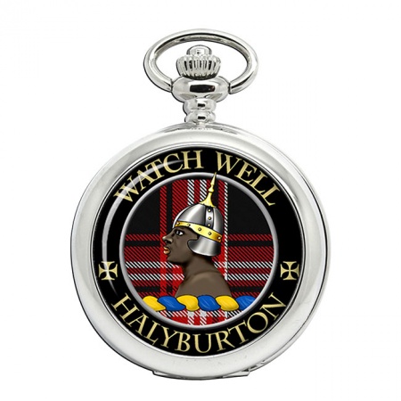 Halyburton Scottish Clan Crest Pocket Watch