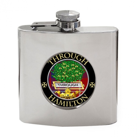 Hamilton Scottish Clan Crest Hip Flask