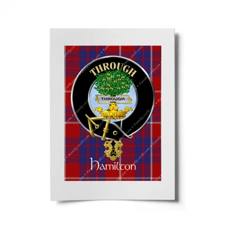 Hamilton Scottish Clan Crest Ready to Frame Print