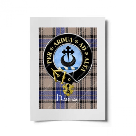 Hannay Scottish Clan Crest Ready to Frame Print