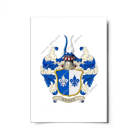 Hansen (Denmark) Coat of Arms Print