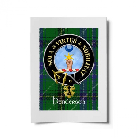 Henderson Scottish Clan Crest Ready to Frame Print