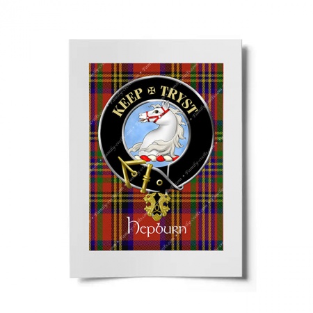 Hepburn Scottish Clan Crest Ready to Frame Print