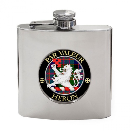 Heron Scottish Clan Crest Hip Flask