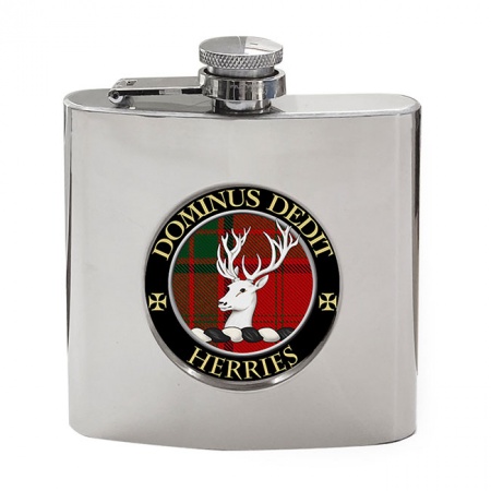 Herries Scottish Clan Crest Hip Flask