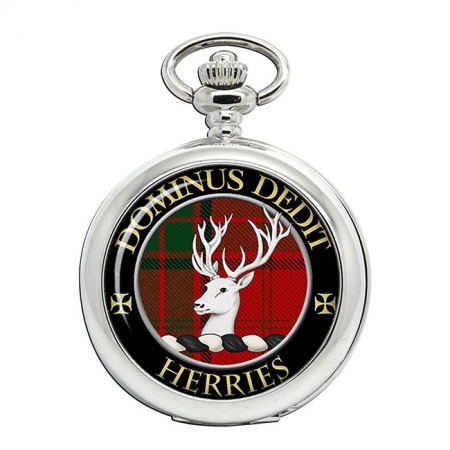 Herries Scottish Clan Crest Pocket Watch