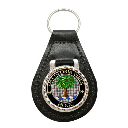 Hogg Scottish Clan Crest Leather Key Fob