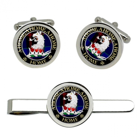 Home Scottish Clan Crest Cufflink and Tie Clip Set