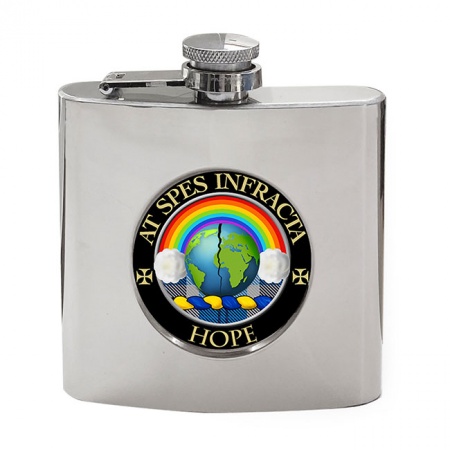 Hope Scottish Clan Crest Hip Flask