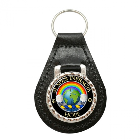 Hope Scottish Clan Crest Leather Key Fob