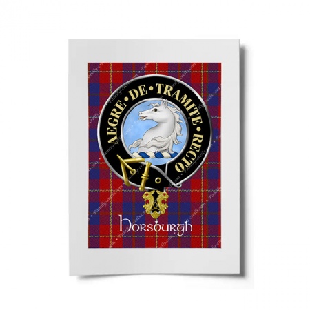 Horsburgh Scottish Clan Crest Ready to Frame Print