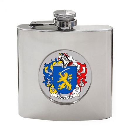 Horváth (Hungary) Coat of Arms Hip Flask