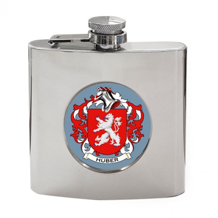 Huber (Swiss) Coat of Arms Hip Flask