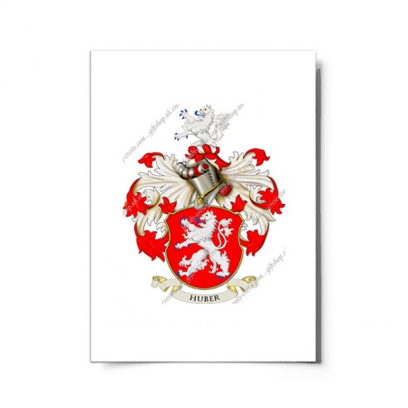 Huber (Swiss) Coat of Arms Print