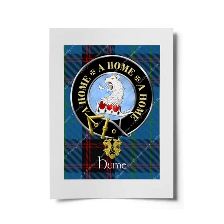 Hume Scottish Clan Crest Ready to Frame Print