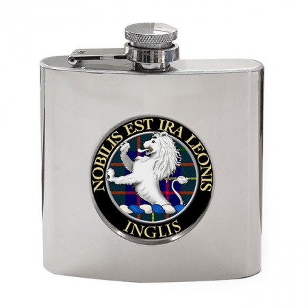 Inglis Scottish Clan Crest Hip Flask